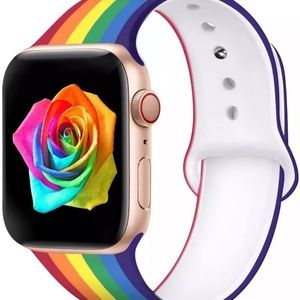 🌈Rainbow Silicone Apple Band🌈
